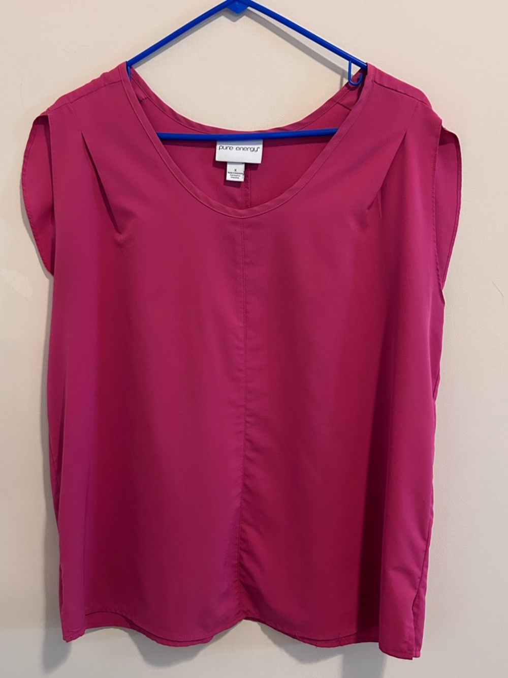Pure Energy Rose Pink V-Neck Sleeveless Top